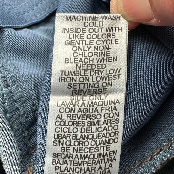 Democracy Ab-Technology Jeans Womens 16 Blue Straight Stretch Pockets Cropped - Picture 8 of 13